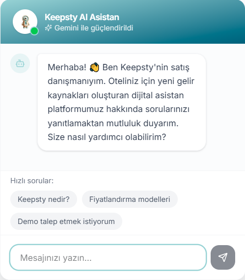 AI Destekli Otel Web Sitesi