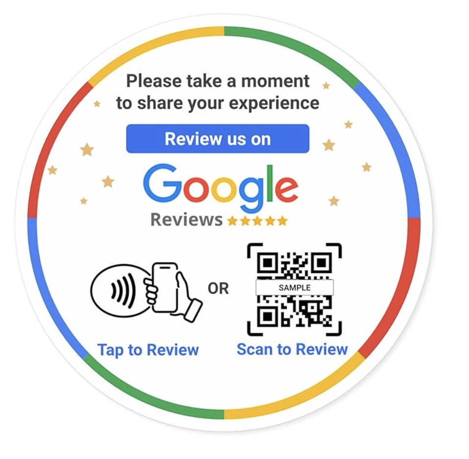 NFC Google Reviews Sticker
